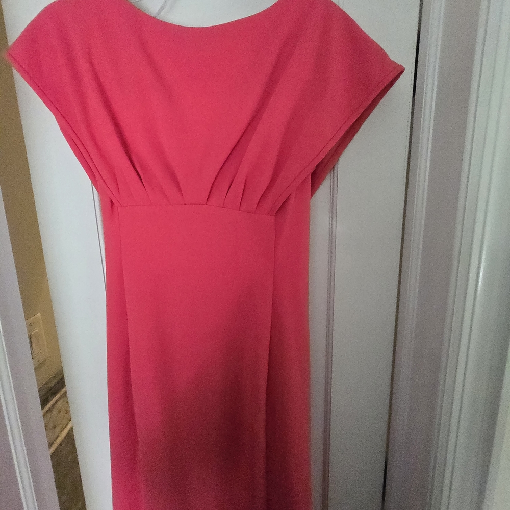 NWT Calvin Klein Collection Pink Midi Dress with Dolman Cap Sleeves